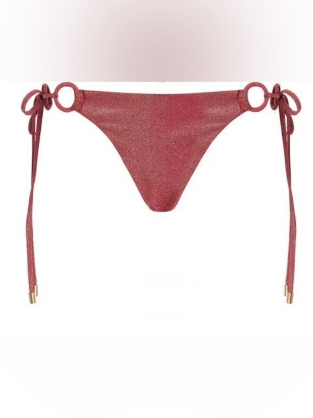 Zimmermann Shimmery Bikini Bottom with Ring Detail